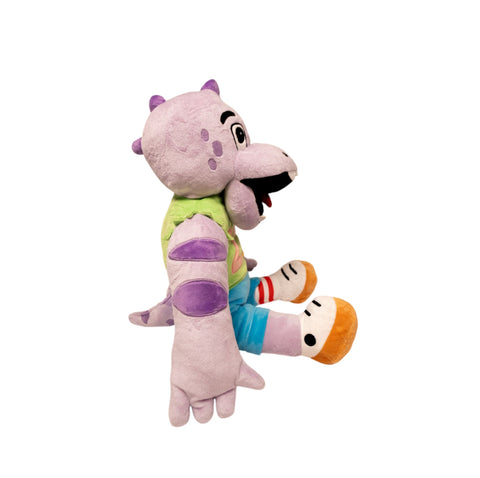 Plush toy with a cartoon character on a white background