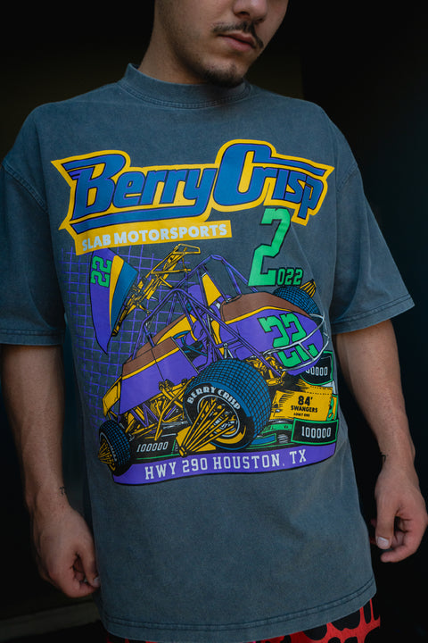 Slab Motorsports Tee- Grey Wash
