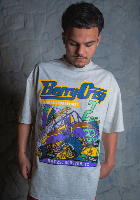 Slab Motorsports Tee- Heather Grey